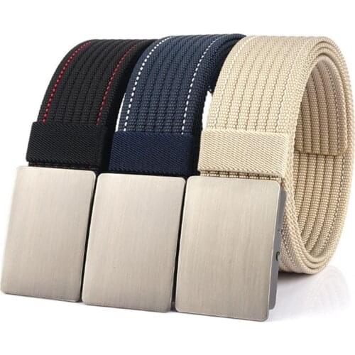 LannyQveen New Fashion Buckle Canvas Nylon Belt High Male Tactical Belt Outdoor Military Belts for men