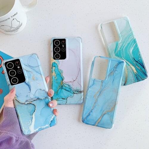 Luxury Marble Case For Samsung Galaxy S21 S20 Ultra Note 10 20 Ultra A51 A71 S10 S20 Plus A50 A10 A20 Silicone Shockproof Cover
