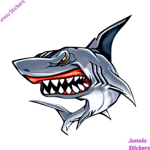 Funny Shark Colorful Car Sticker Styling for Bumper Bodywork Windshield Auto Decal Graffiti Scratch-Proof Accessories KK15*15cm