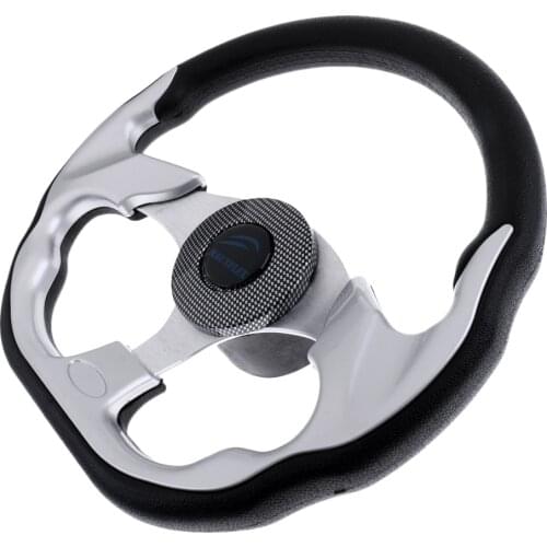 Premium Aluminum Alloy Marine Boat Steering Wheel 310mm 3/4 inch Key Way Tapered with Center Cap
