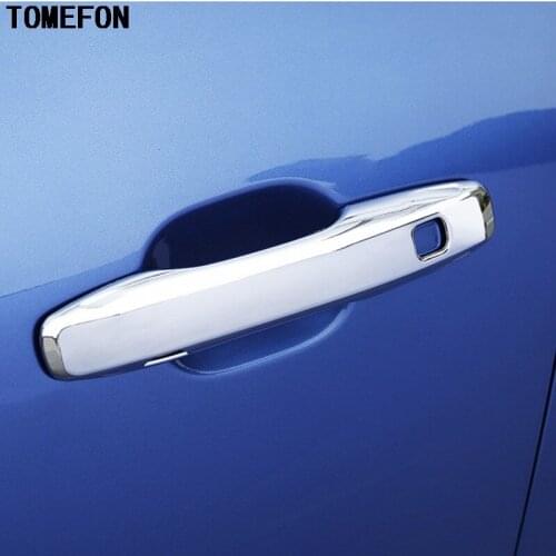 TOMEFON 4pcs For XC60 XC-60 2017 2018 2019 ABS Chrome Door Handle Cover Side Door Catch Cover Trim Car Exterior Accessories