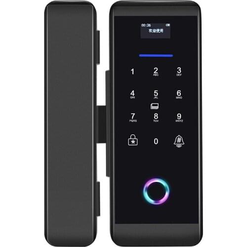 Fingerprint Capacity 200 Smart Fingerprint lock for home office frame or frameless glass wooden sliding door