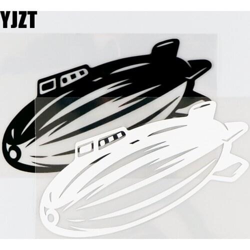 YJZT 14×9CM Airship Hot Air Balloon Personalized Car Sticker Vinyl Decals Black / Silver 10A-0618