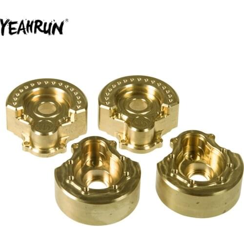 YEAHRUN TRX4 Brass Counterweight Balance Weight Tire Portal Drive Housing for 1:10 RC Crawler TRX-4 Axle Upgrade Parts