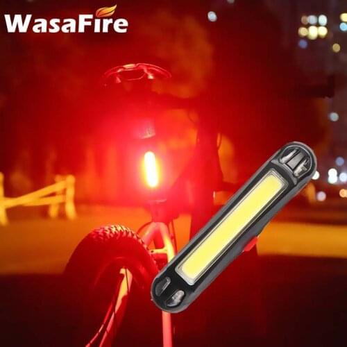 USB Bicycle Rear Back Lights 4 Modes MTB Road Bike Front Tail Lights COB LED Safety Warning Lamp Cycling Taillight