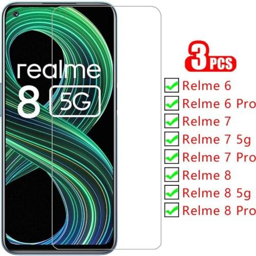 Protective tempered glass for realme 6 7 8 pro 5g screen protector on realmi 6pro 7pro 8pro realme6 realme7 realme8 safety film