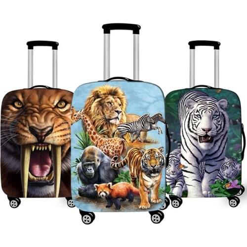 Animal World Design Luggage Protective Cover Travel Suitcase Cover Elastic Dust Cases For 18 to 32 Inches Travel Accessories
