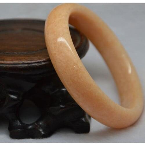 Yellow Natural Jade Bangle Bracelet Charm Jewellery Fashion Accessories Hand-Carved Jadeite Jadeite for Women Men 56-64mm