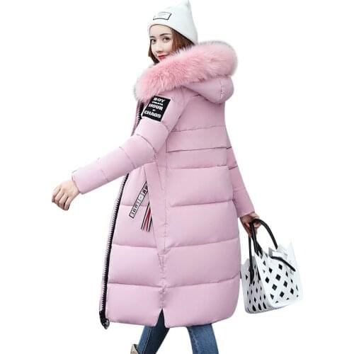 Plus Size M~3XL Women Winter Coat Jacket Warm Parkas Fur Collar Female Outerwear High Quality Cotton Coat Long Winter Jacket
