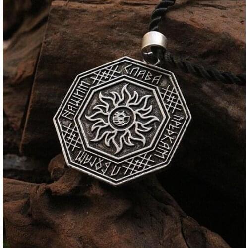 1pcs wholesale slavic Sun Pendant Jewelry Pagan Amulet Slavic symbol warrior talisman pendant Handcrafted norse Jewelry