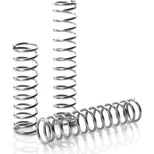 10PCS, Steel Pressure Spring, Wire Dia 0.4mm Outer Dia 6mm Length 10-50mm