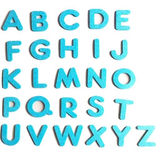 26 English Letters Alphabet A to Z Word Wool Felt Pads Fabric Crafts Name Patches Children Kids School Early Education Handmade