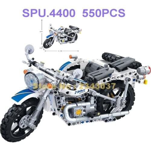 7061 550pcs Motorbike Motorcycle Car Bicycle Winner Building Block Toy