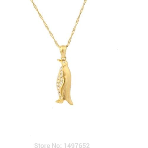 Adixyn New Vintage penguin pendant necklace 2017 new fashion Gold Color pendants necklaces jewelry