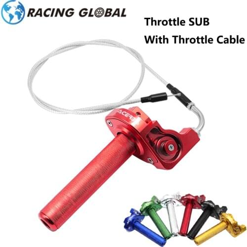 ALCON-Motorcycle CNC 7/8'' 22mm Acerbs Handle Throttle Grip Quick Twister With Throttle Cable For 50 110 125 250cc Universal