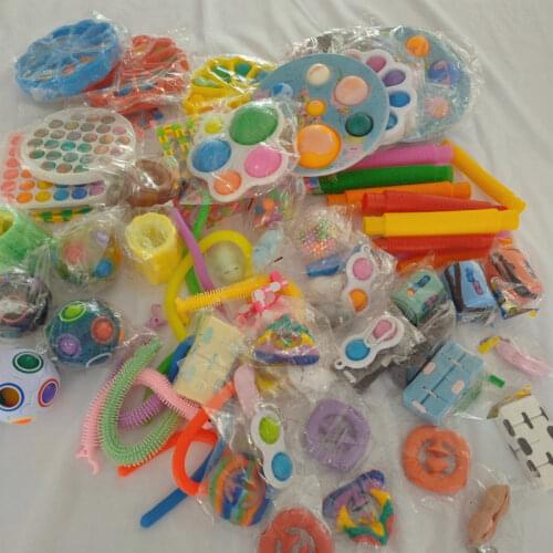 2021 Fidget Toys Pack Anti Stress Toy Set Marble Relief Gift for Adults Girl Children Sensory Antistress Relief Figet Toys Box