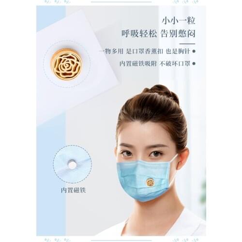 Stainless Steel Face Aroma Clip Tie Buckle Cufflink Brooch Drop Shopping Diffuser Locket Magnetic Essential Oil For Kids Gift