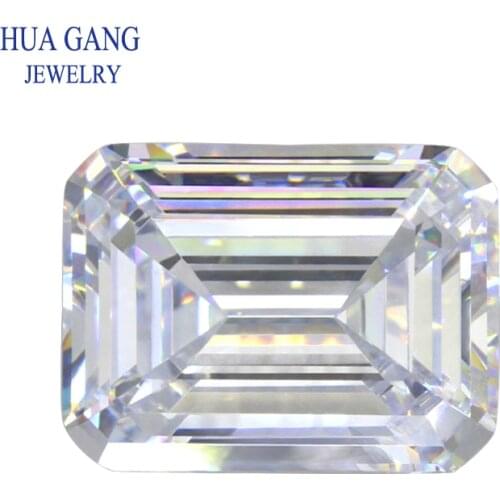 White 12x16-13x18mm Loose CZ Stone Octangle Shape Emerald Cut Loose Brilliant Cut Synthetic Gems Cubic Zirconia For Jewelry