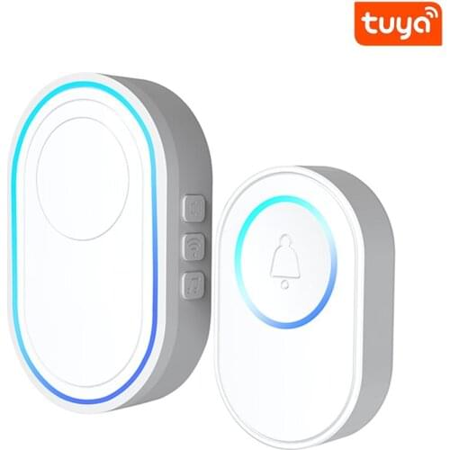 Wireless WIFI Doorbell Alarm System Welcome Chime Support Tuya Remote Control Door Alarm Sensor
