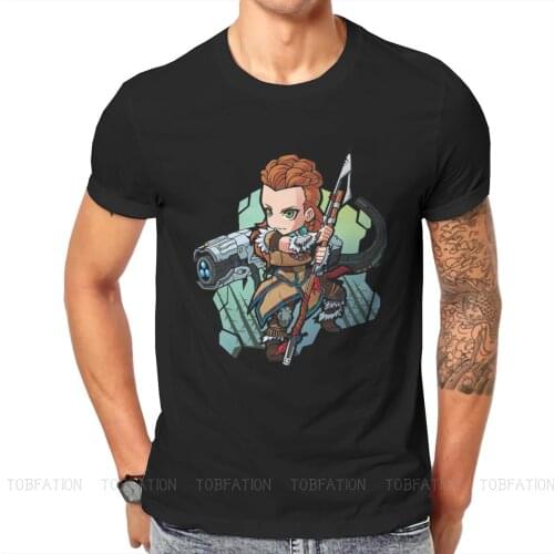 Horizon Zero Dawn Action Game Cute Aloy T Shirt Vintage Graphic Summer Oversized Cotton Mens Tees Harajuku O-Neck TShirt