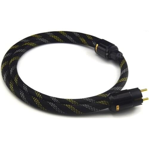 Hi-Fi Power Cable 4N OFC Pure Copper Power Cable EU US Connector Audio Line