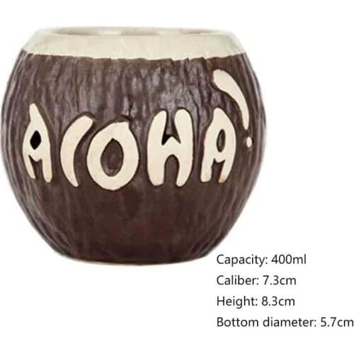 Creative ceramic Hawaii beach Cocktail bar Wine cups tiki mug cocktail tiki cup