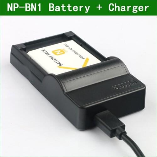 LANFULANG NP-BN1 NP BN1 NPBN1 Digital Camera Battery + Charger for Sony DSC-WX170 DSC-QX100 DSC-QX30 DSC-T110 DSC-T99 DSC-TF1