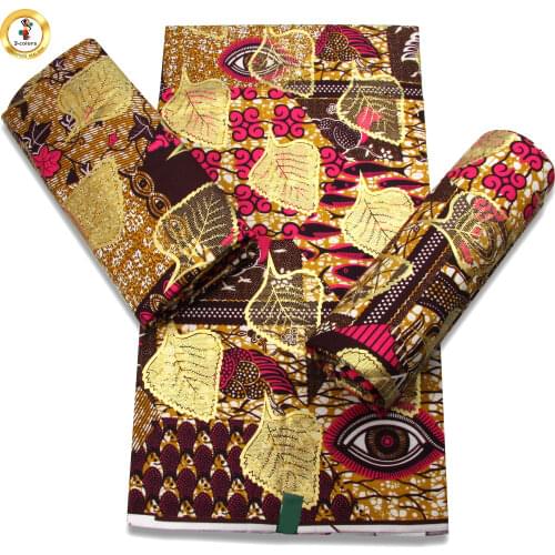 Top Sale Ankara 100% Cotton Printed Wax Fabric Real Wax African Gold Clothing Textile For Dress