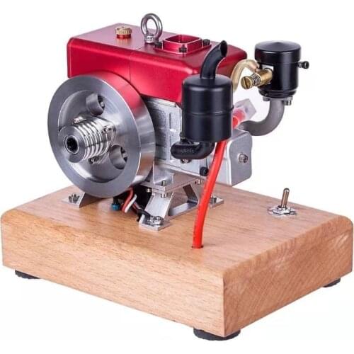 Mini RC Gasoline Engine Walking Tractor Diesel Engine Model Mini Retro Simulation Single Cylinder Engine