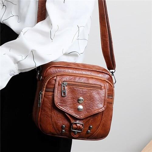 Fashion Crossbody Shoulder Bag Women Handbags Pu Leather Purses Vintage Designer Luxury Female Crossbodys Messenger Bags