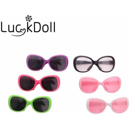 LUCKDOLL Fashion Sunglasses Fit 18 inch Doll Accessories Doll Accessories Toys For Children