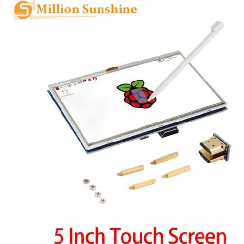 5 Inch Raspberry Pi 4 Model B Touchscreen LCD Display Module + Acrylic Holder compatible for Raspberry Pi 3B+/3B RPI138