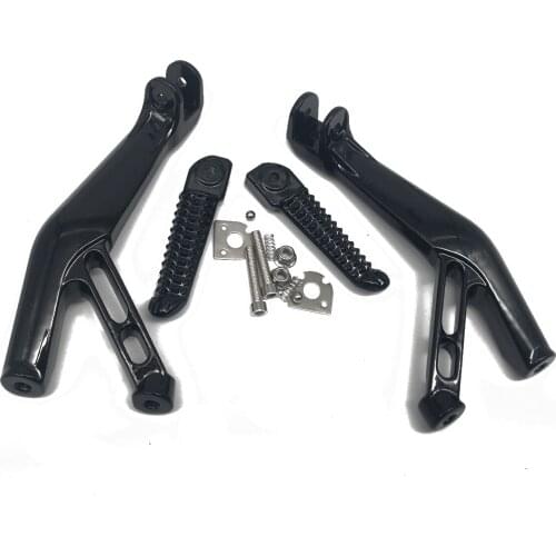 Motorcycle Black Rear Passenger Foot Pegs Bracket Fit For Yamaha YZF-R1 R1S R1M 2015-2018