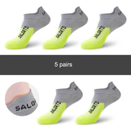 5 Pair Basketball Running Socks Non-Slip SWEAT-ABSORBENT Breathable Sports Socks Men Women Tube Thick Towel Socks