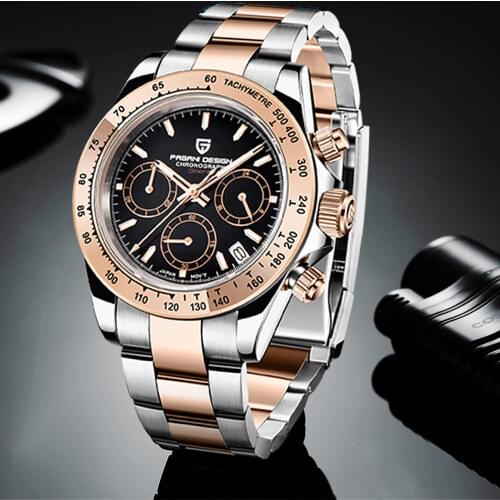 Pagani Design Mens watches top Brand luxury Gold Watch men Chronograph Quartz watches for men Business VK63 Reloj hombres 2020