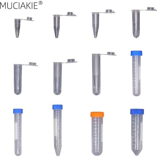 Garden Storage Clear Plastic Bottle Centrifuge Tube Transparent Container Clear Graduated Polypropylene Vials Tube Attached Lids