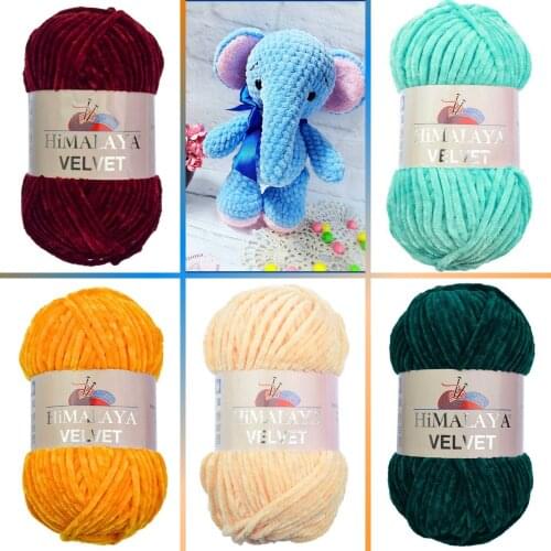 Finger Knitting Yarn - 32 Color Options - 120 Meters(100gr) - Himalaya Velvet - Blanket - Booties - Beania - Accessory Materials - Hat - Baby products - Amigurumi - Vests- Booties - Soft - DIY