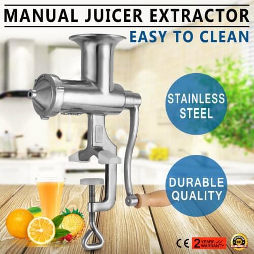 Silver BL-30 Manual Juicer Extractor Wheatgrass Juicer - NEW - Stainless Steel - Durable
