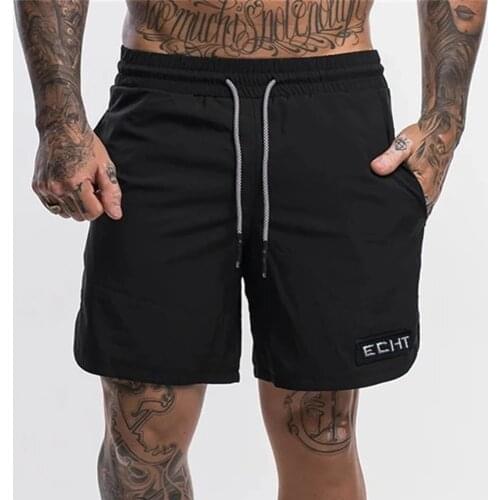 Black Running Shorts Men Gym Fitness Workout Bermuda Male Sport Training Short Pants Summer New Loose Quick dry Beach Sweatpants