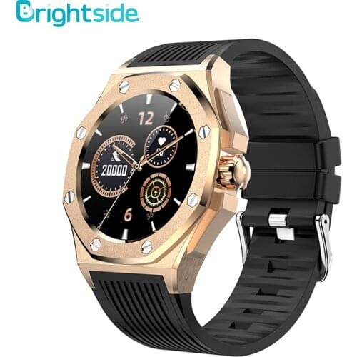 Brightside F9 Luxury Smart Watch Golden Men with Heart Rate Sports Fitness Tracker Multifunction IP67 Smartwatch Male 2021 NEW