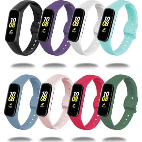 Sport Silicone Watchband For Samsung Galaxy Fit-e R375 Original Wristband Replacement Strap For Galaxy Fit 2 SM-R220 Bracelet
