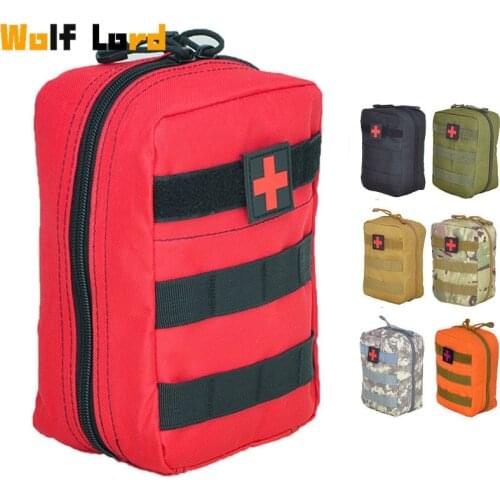Outdoor Tactical Medical Bag Travel First Aid Kit with Red Cross Molle EDC Waist Pack Camping Climbing Emergency Survival Pack