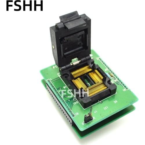 PCA7477G-100 REV.A programmer adapter IC51-1004-814-18 test socket QFP100 to DIP16 adapter LQFP100 TQFP100 test socket
