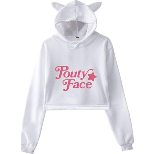 WAMNI Addison Rae Pouty Face Women Cat Ear Sports Hoodie Harajuku Cotton Plus Polyester Fabric Fashion Casual Hip Hop Hoodie