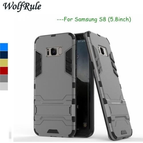 WolfRule Anti-knock For Case Samsung S8 Cover 5.8'' Silicone & Plastic Case For Samsung S8 Case G950 Funda For Samsung Galaxy S8