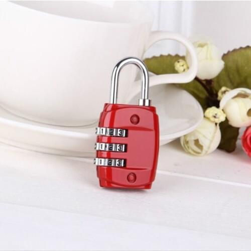 Lock Mini Coded Keyed Anti-Theft Locks Padlock 3 Dial Digit Password Combination Password Lock Suitcase Luggage Metal Code