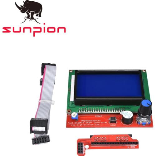 3D Printer Parts RAMPS1.4 12864 LCD controlpanel 3D printer controller Display with free shipping