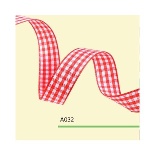 1 Inch 2.5cm red lattice ribbon