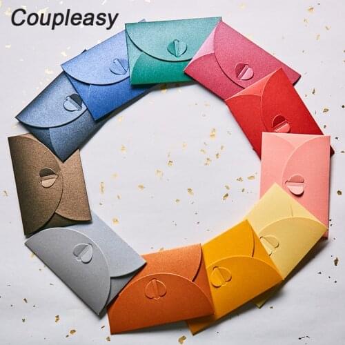 100Pcs 2020 New Pearlescent Paper Envelope Small Gift Envelopes 11 Colors Blank Envelope for Greeting Card 7x10.5cm