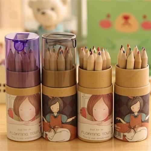 12 Colors Artist Professional Fine Drawing Painting Sketching Writing Pencil Cases Colored Pencils
